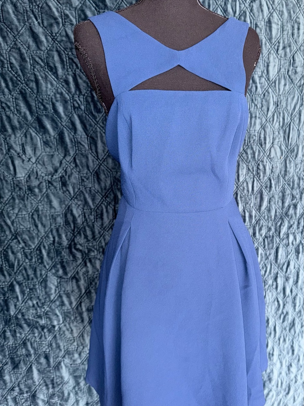 BCBGeneration Periwinkle Blue Mini Dress with Front Cutout